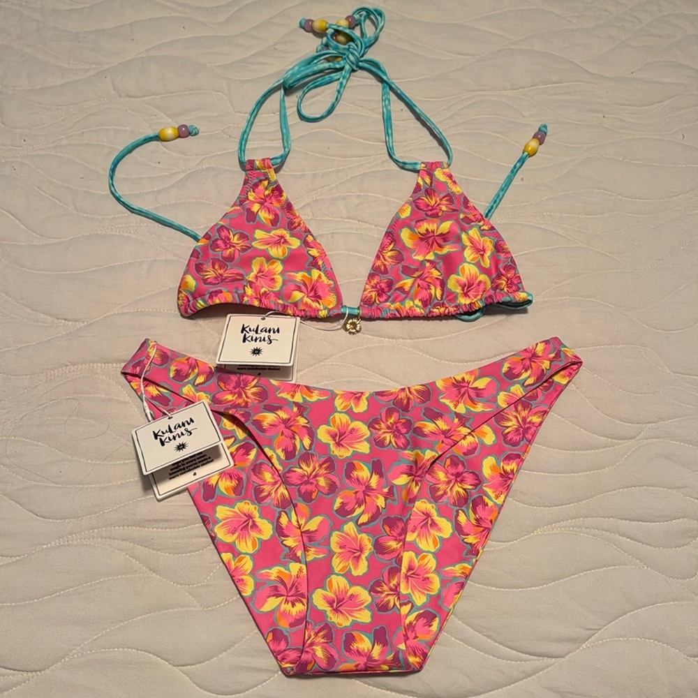 NWT Kulani Kini Sun Pop Bikini Large